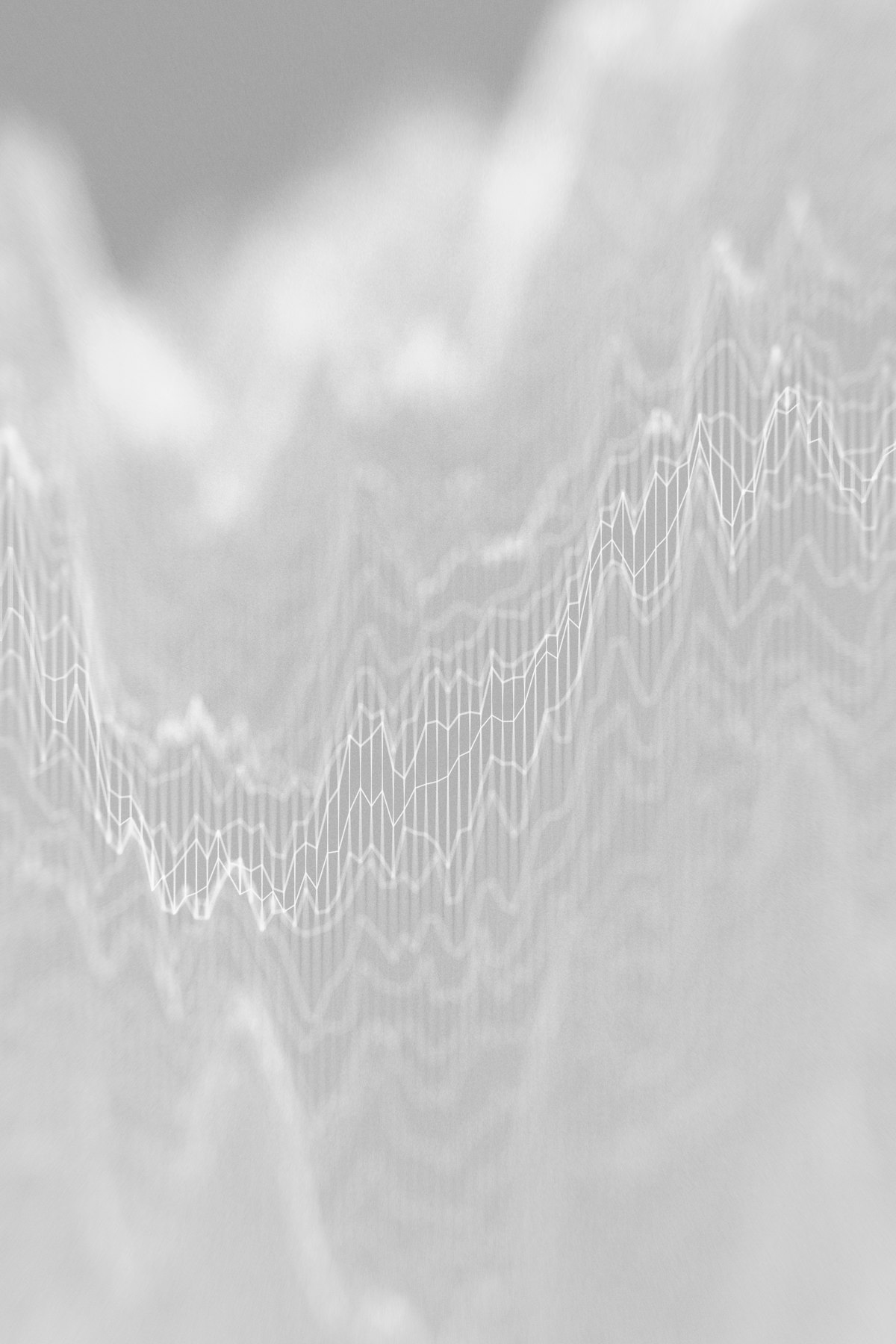 Abstract white data waveform